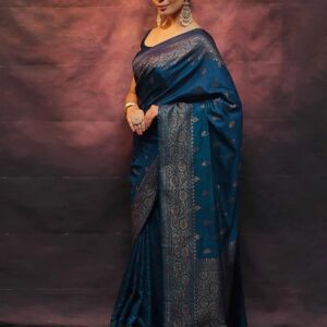 Poojavi Kanjivaram Silk Saree Pure Silk with Blouse