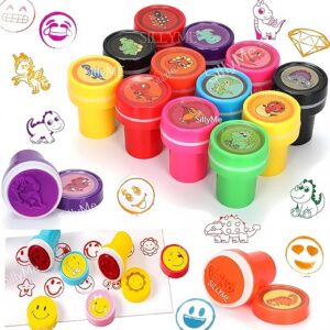 Poojavi  30pc Emoji Stamps for Kids - Return Gifts Birthday Party for kids - stamp art for kids craft - return gift for kids birthday Gift bulk - Reward Stickers - return gift for kids age 6-10 6-12