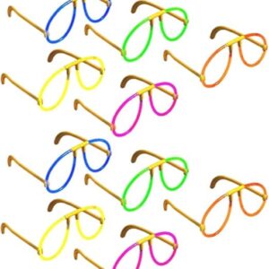 Luminous Glow Sticks Eye Glasses For Party Purpose Glow In The Dark Light (Pack Of 12 pack)