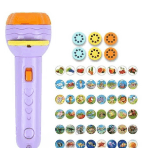 Fun Kids Slide Projector Torch, Premium ABS Materials, Easy-to-Use Interchangeable Slides, Versatile Flashlight for Nighttime Safety, The Perfect Sleep Companion for Children