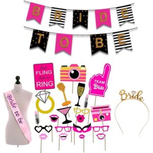 Theamed Party Decoration items kit Birthday, Bride Propz Balloons Banner Stage Decration help stuff 12