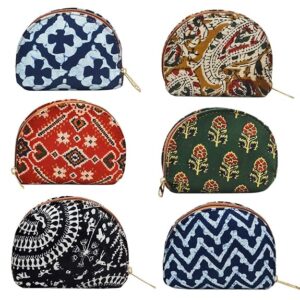 Poojavi Traders Embelished Decorative Silk Clutch Curve Shaped Potli Bag with for Women with Zipper, Potli Bags Multi Colour (LXW:-22 X 22 Cm)