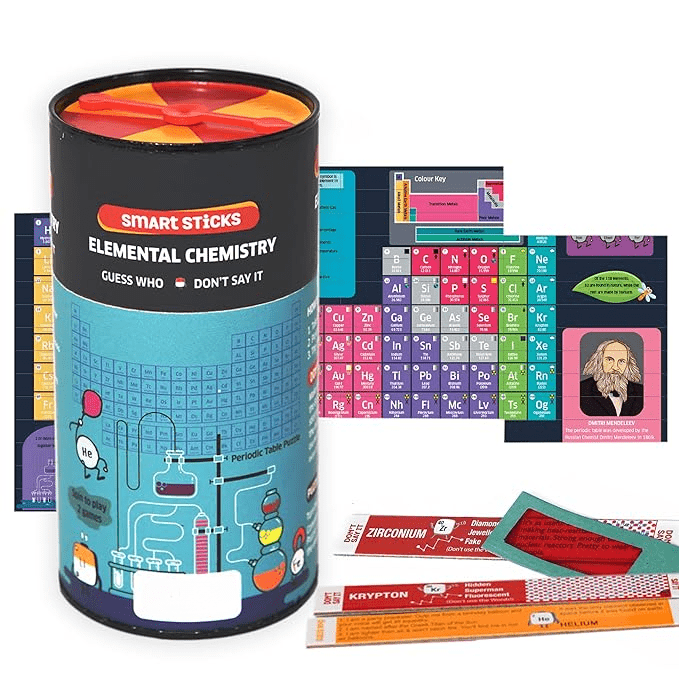 Smart Sticks Elemental Chemistry, STEM Science Toy for Kids Ages 8-14, Learn Periodic Table Elements, Fun Educational Game & Puzzle, Gifts for Boys & Girls 9, 10, 11, 12, 13 Years