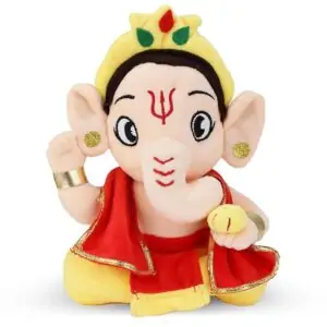 Plush Ganesha Soft Toys for Kids | Decoration Items for Home D?cor, Car Dashboard, and Office Table | God Statue for Festival | Diwali | Birthday Gift for Kids, Family and Friends