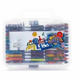 Art Apps Nxt Kit With Plastic Carry Case | Perfect Value Pack | Kit For School Essentials | Gifting Range For Kids | Combination of 9 Stationery Items