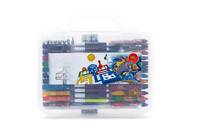 Art Apps Nxt Kit With Plastic Carry Case | Perfect Value Pack | Kit For School Essentials | Gifting Range For Kids | Combination of 9 Stationery Items