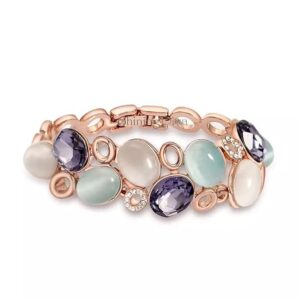 Latest Stylish Rose Gold Austrian Crystal Bracelet For Women And Girls (11942B), Free Valentine Gift for Girlfriend