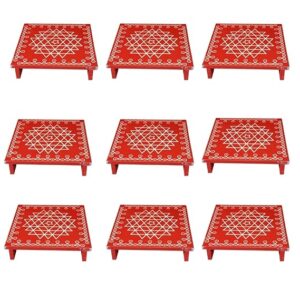 Poojavi puja return gifts sri chakra wooden manai pack of 15 | ethnic latest tamboolam return gifts | varalakshmi vratham Return gifts
