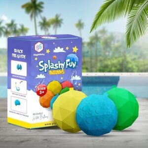 Poojavi Reusable Polygon Shaped Splashy Fun Water Balloons Perfect for Pool Parties, Beaches and While Swimming - Pool Beach Garden Toy - Environment Friendly Pack of 8