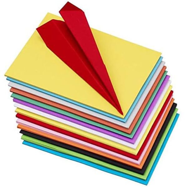 100 Pieces Colour Sheets Copy Printing Papers/Art and Craft Paper A4 Sheets Double Sided Coloured Origami Folding DIY Craft Smooth Finish Home, School, Office Stationery (10 Sheets each color)