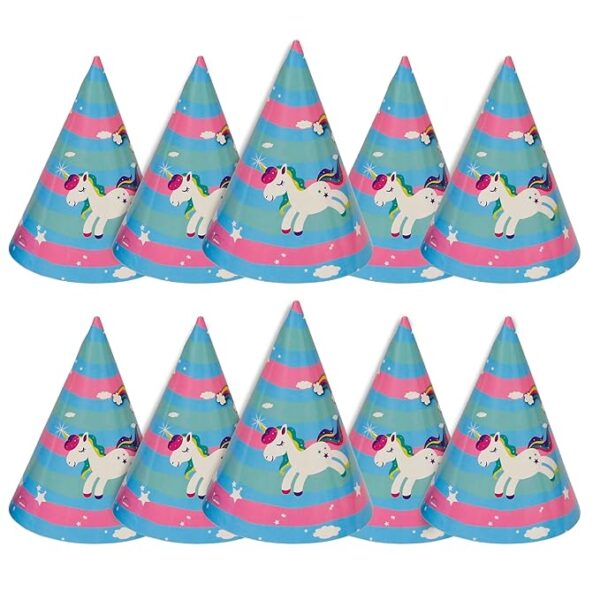 Party Rainbow Unicorn Hats - 10pc