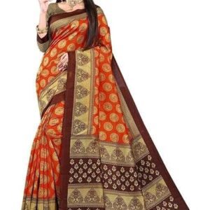Poojavi Women's Fancy Mysore Printed Art Silk