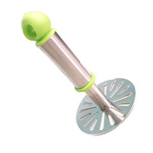 Stainless Steel Potato Crusher Vegetable Smasher Pav Bhaji Masher with Handle for Effortless Kitchen Uses (Pack of 1, Assorted)