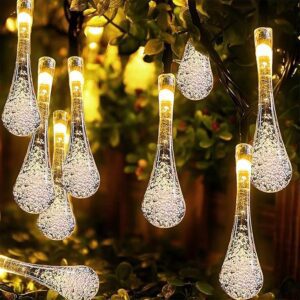 14 Water Drop LED String Lights - Warm White Plug-in for Diwali, Birthdays, Festivals, Weddings, and Home D?cor (Patio, Lawn, Restaurants)
