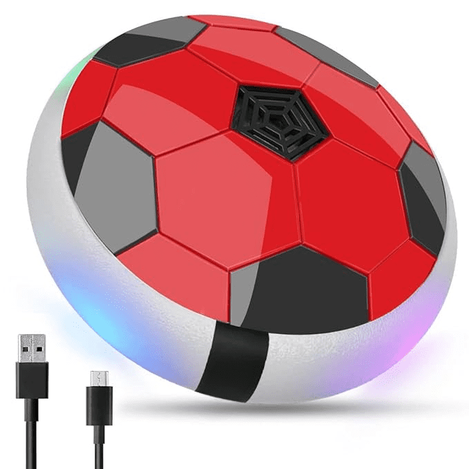 Electric Soccer Ball Floating Air| Engaging Indoor Game for Kids | Birthday Gift for Boys| Advanced & Rechargeable Hover Ball Game (Red)