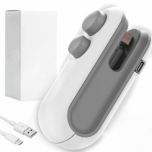 Machine for Food Packets - Portable Handheld Sealing for Food Packets, Snacks, Chips, Fresh Storage - Mini Sealing Machine, 1 YEAR Warranty (White)
