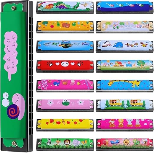 Poojavi Return Gifts for Birthday Party in Bulk- 12Pcs Harmonica for Kids, Return Gifts for Kids, Cartoon Musical Instrument Birthday Return Gifts for Girls & Boys