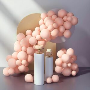 Orange Pastel Balloons Pack of 100 for birthday decoration items also suitable Baby Shower, Anniversary, Wedding, Celebration, Party