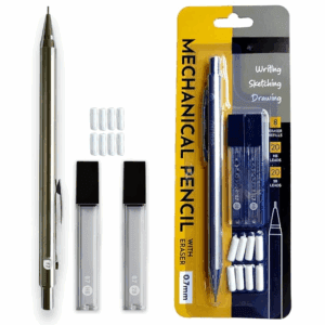 Mechanical Pencil Set | HB-20 leads, 2B-20 leads,Spare eraser 8 units|Tip size 0.7 mm | Ideal for Students,Adults, Home, School, Office, Stationery Use |Writing, Sketching, Drawing,Mandala Art