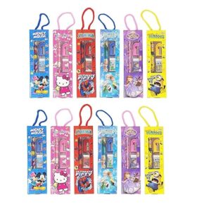 Poojavi Party Return Gifts Mix Stationery Kit Set in a Fancy Box for Kids (Pack of 12)