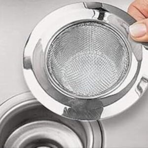 Stainless Steel Sink Strainer Kitchen Drain Basin Basket Filter Stopper Drainer/Jali | 10 W x 10 H Millimeters