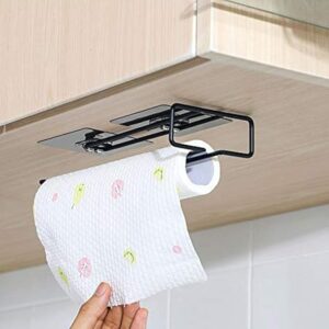 Self Adhesive Wall Mounted 3 in 1 Towel Holder, Tissue Paper Rack, Wine Glass Holder - No Drilling (1pcs, Tissue Rack)