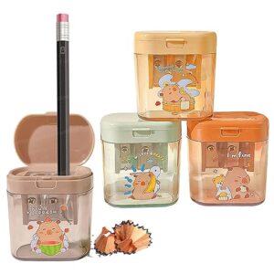 Pencil Sharpener ? Set of 4 Pcs Sharpener for Kids with Two-Holes, Stationery Items Aesthetic, Stylish Sharpener for Kid, Birthday Return Gifts for Kids