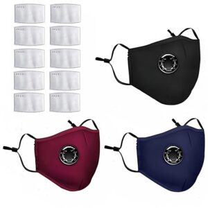 N99 Anti Pollution Reusable and Washable Face Masks with Replaceable N99 Filters, Unisex, With Valve