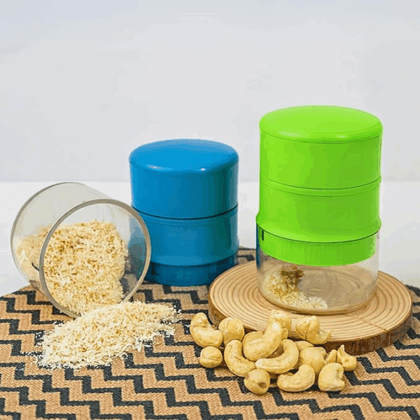 Cashews & Almond Cutter/Slicer : Effortless Slicing with Built-in Storage Convenience -Multicolor
