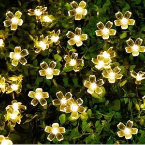 36 Flower LED Curtain String Lights ? 12 Meter Silicon Flower Fairy Lights for Window, Festival, Diwali, Christmas, Wedding, Party & Home Decoration (Made in India, Warm White)