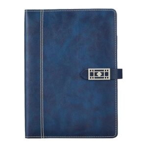 Designer Faux Leather Organizer | Office Stationery for Business, Interviews & Corporate Meetings | Ideal Gift for Mother & Father (Blue)