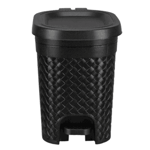 Stitch 7 Liters Plastic Pedal Dustbin/Trash Can/Garbage Waste Bin with Lid for Home/Kitchen/Office/Bathroom & Washroom ? Black