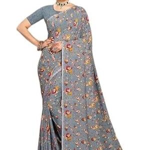Prints Women's Fancy Georgette Floral Printed Saree
