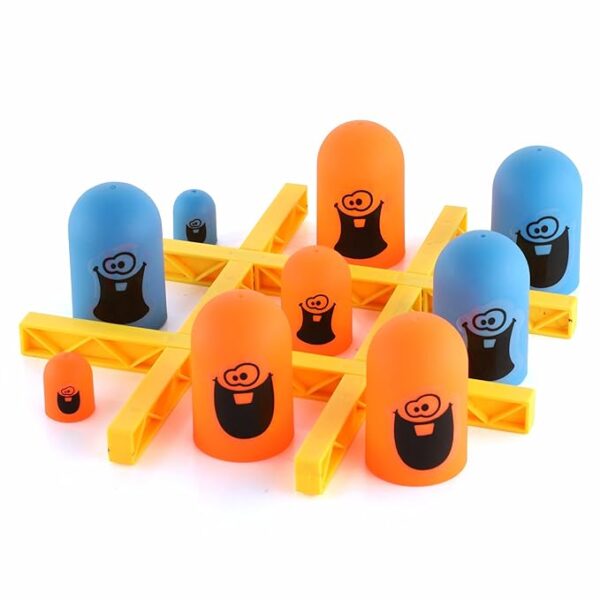 Gobble Game Engaging Strategy Gobblet Gobbler Board Game, Learning Toy for Kids & Families, Tic Tac Toe Brain Game for Boys Girls, Above 3+ Age, BIS Approved.