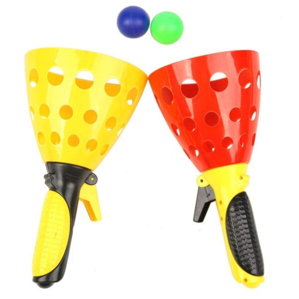 Twin Ball Game Indoor Outdoor Toy Set, Pop & Catch Ball Play Fun Boys & Girls (Color May Vary)