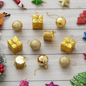 Christmas Tree Decoration Items Gifts Drums Balls for Decoration(Pack of 10) Christmas Hanging Ornament Christmas Ornaments Props| Christmas Decorations Items for Home Office Church