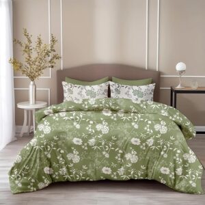 A QUALITY LINEN BRAND 100% Pure Cotton Bedsheet for Double Bed, 144TC Soft & Breathable Double Bed Bedsheet with 2 Pillow Covers (Blush & Blue Meadow Blooms, 88 x 90 Inches)