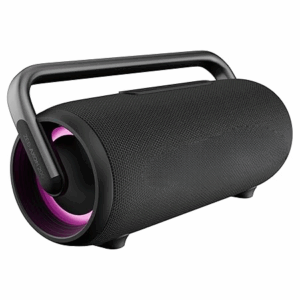 Wireless Bluetooth Portable Speaker, 360 Degree Sound, 10W Output, 3 Hours Playtime, Bluetooth v5.0, Aux/TF Card/USB Input, TWS Function, Type-C Charging Port, with Carrying Hook (Black)