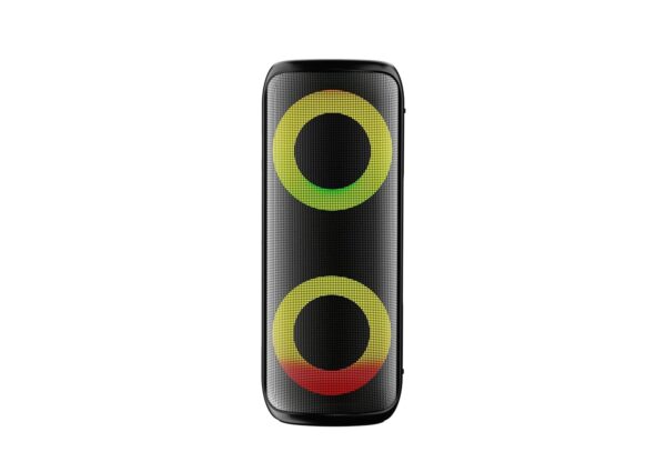 Portable Bluetooth Speaker with 40W Output, 4000mAh Battery, Stereo Sound, Bluetooth v5.3, IPX5 Sweatproof, RGB Light Modes, Mesh Build, AUX/TF/USB Support w/Hanging Strap (Black)