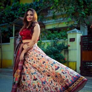 SILK SATIN PRINT LEHENGA