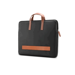15.6 Inch Vegan Leather Water Resistant Laptop Sleeve/Case Cover for Men and Women | Anti Scratch with Padded Compartment (Black)