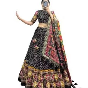 Black Patola Print Traditional Lehenga Choli