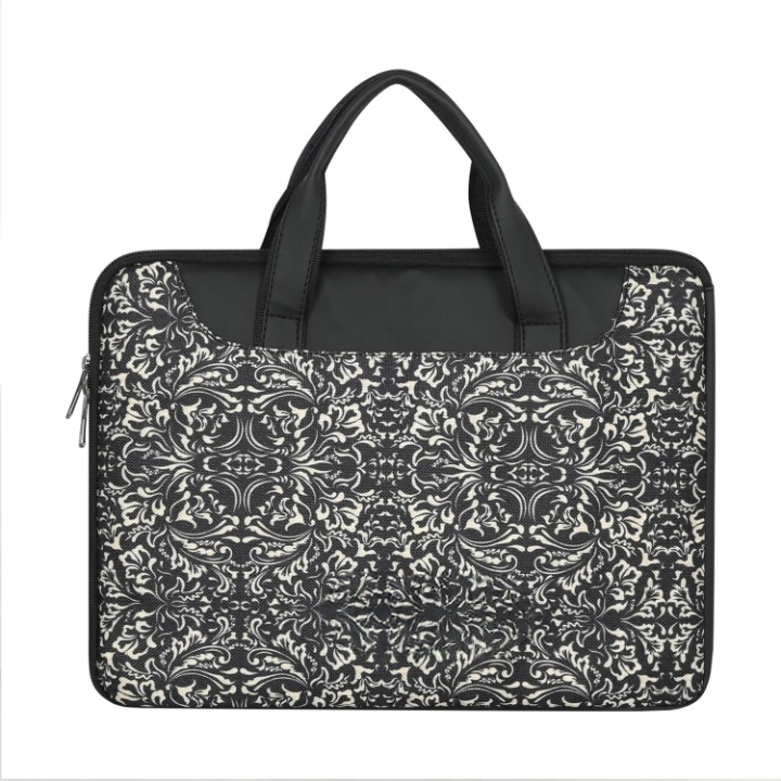 Laptop Sleeve Bag 13" to 15.6 inch for Women Jute and Vegan Leather Office Everyday Handbags