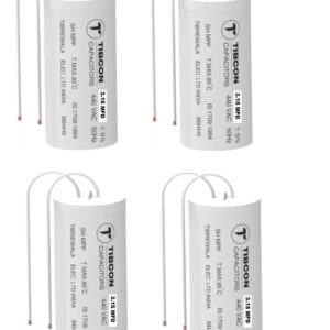 3.15 MFD 440V Capacitor for Ceiling Fan to Increase Speed CAN (Pack Of 4) White