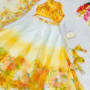 lehenga choli for women , holi lehenga ,festive lehenga choli for women , organza lehenga , Lehenga choli with dupatta