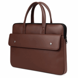 13.3" Premium Vegan Leather Laptop Sleeve/Case Cover Bag, Padded Laptop Compartment Office Handbag for MacBook air/pro, Dell, Lenovo, Acer, Asus, Notebook, Tablet, ipad-BRW