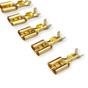 100Pcs 6mm Electrical Wire Cable Thimble Lugs: Reliable Crimp Terminal Female Spade Wire Connectors