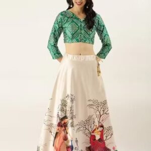 SILK DIGITAL PRINT LEHENGA