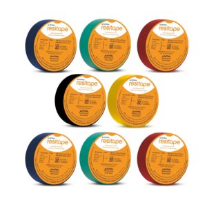 PVC insulation tape Fire-Retardant Resistance to moisture, Acid & Alkalies Excellent Elasticity & Durability Strong Grip & Adhesion 6mtr tape X 17mmX0.125 mmx 10 pcs-Yellow