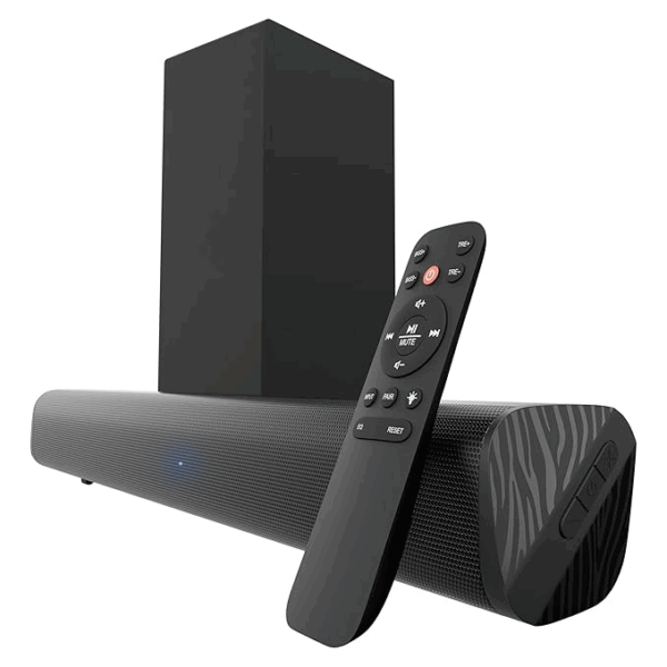 90 Watts, Compact Soundbar, Home Theatre, Dual Driver Soundbar, 11.43cm Subwoofer, HDMI ARC, Bluetooth v5.1, Wall Mountable, Glossy Finish (Juke BAR 200A)